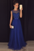 Royal blue A-line Sleeveless Tulle Sequined Long Formal Dress Prom Dresses - Prom Dresses