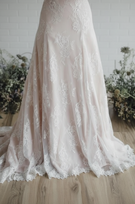 plus size vintage long sleeve wedding dresses Long Sleeve Lace Wedding Dress A-Line Vintage Bridal Gown