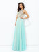 A-line/Princess Jewel Beading Sleeveless Long Chiffon Dresses - Prom Dresses