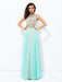 A-line/Princess Jewel Beading Sleeveless Long Chiffon Dresses - Prom Dresses