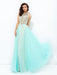 A-line/Princess Jewel Beading Sleeveless Long Chiffon Dresses - Prom Dresses