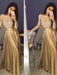A-Line/Princess Long Sleeves Scoop Taffeta Applique Floor-Length Two Piece Dresses - Prom Dresses