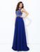 A-line/Princess Scoop Beading Sleeveless Long Chiffon Dresses - Prom Dresses