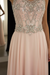 A-Line/Princess Scoop Sleeveless Chiffon Crystal Floor-Length Dresses - Prom Dresses