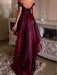 A-Line/Princess Sleeveless Off-the-Shoulder Asymmetrical Applique Organza Dresses - Prom Dresses
