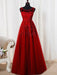 A-Line/Princess Sleeveless Scoop Floor-Length Tulle Beading Dresses - Prom Dresses