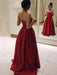 A-Line/Princess Sleeveless Strapless Sweep/Brush Train Ruffles Stain Dresses - Prom Dresses