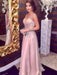 A-Line/Princess Sleeveless V-neck Floor-Length Beading Chiffon Dresses - Prom Dresses