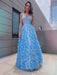 A-Line/Princess V-neck Tulle Applique Floor-Length Sleeveless Dresses - Prom Dresses