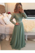 A-Line Prom Dresses Floor Length Long Sleeves Evening Dress - Prom Dresses