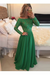 A-Line Prom Dresses Floor Length Long Sleeves Evening Dress - Prom Dresses