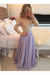 A-Line Prom Dresses Floor Length Long Sleeves Evening Dress - Prom Dresses