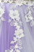 A-Line Purple Tulle V-neck Floor Length Prom Dress with White Appliques - Prom Dresses