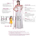 A-Line Sheer Neckline Prom Dresses Floor Length Long Sleeves Evening Dress - Prom Dresses
