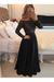 A-Line Sheer Neckline Prom Dresses Floor Length Long Sleeves Evening Dress - Prom Dresses