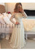 A-Line Sheer Neckline Prom Dresses Floor Length Long Sleeves Evening Dress - Prom Dresses