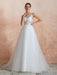Wedding Dress 2021 A Line Sleeveless Lace Floor Length Tulle Bridal Gowns With Train