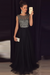 Black A-line Sleeveless Tulle Sequined Long Formal Dress Prom Dresses - Prom Dresses