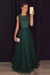 Emerald A-line Sleeveless Tulle Sequined Long Formal Dress Prom Dresses - Prom Dresses