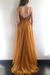 A Line V Neck Spaghetti Straps Tulle Prom Dresses