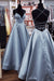A Line V Neck Yellow Satin Prom Dress with Cross Back Backless Evening Dress - Dress
