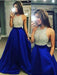 Ball Gown Sleeveless Jewel Crystal Satin Floor-Length Dresses - Prom Dresses