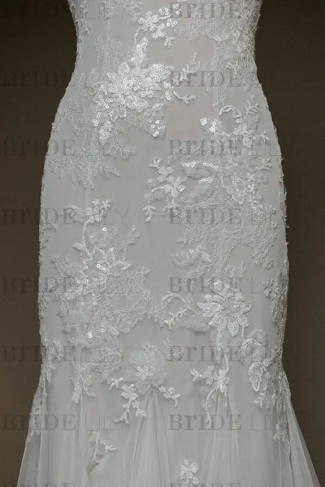Amazing V-neck Appliques Mermaid Wedding Dress - Wedding Dresses