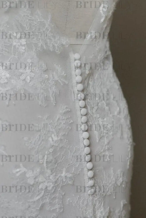Amazing V-neck Appliques Mermaid Wedding Dress - Wedding Dresses