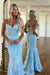 Baby Blue Prom Dress Ball Gown Sweetheart Mermaid Party Dress with Appliques - Prom Dresses