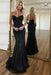 Black Sweetheart Lace Mermaid Prom Dress Backless