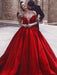 Ball Gown Sleeveless Off-the-Shoulder Sweep/Brush Train Ruffles Satin Dresses - Prom Dresses