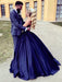 Ball Gown Sleeveless Sweetheart Sweep/Brush Train Ruffles Satin Dresses - Prom Dresses