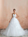 Ball Gown Wedding Dress 2021 Princess Straps Neck Sleeveless Natural Waist Studded Tulle Bridal Gowns With Train