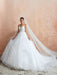 Ball Gown Wedding Dress 2021 Princess Straps Neck Sleeveless Natural Waist Studded Tulle Bridal Gowns With Train