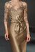Taupe Gold Mother of the Bride Dress