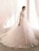wedding dresses 2021 princess silhouette bateau neck long sleeve natural waist lace tulle bridal gowns