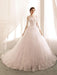wedding dresses 2021 princess silhouette bateau neck long sleeve natural waist lace tulle bridal gowns