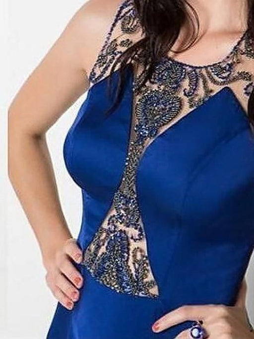 Bateau Sleeveless Sweep/Brush Train With Beading Chiffon Dresses - Prom Dresses