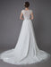 Beach Wedding Dresses Lace Tulle Summer A Line Ivory Luxury Beaded Summer Bridal Gowns