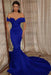 Beaded Off-the-Shoulder Mermaid Evening Gown with Ruffle - Prom Dresses