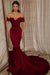Beaded Off-the-Shoulder Mermaid Evening Gown with Ruffle - Prom Dresses