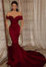 Beaded Off-the-Shoulder Mermaid Evening Gown with Ruffle - Prom Dresses