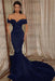 Beaded Off-the-Shoulder Mermaid Evening Gown with Ruffle - Prom Dresses