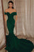 Beaded Off-the-Shoulder Mermaid Evening Gown with Ruffle - Prom Dresses