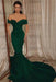 Beaded Off-the-Shoulder Mermaid Evening Gown with Ruffle - Prom Dresses