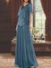 Stormy mother of the bride beaded chiffon two-piece floor-length dress