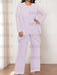 Lilac plus size chiffon mother of the bride pantsuit with jacket