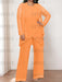 Orange plus size chiffon mother of the bride pantsuit with jacket