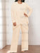 Pearl Pink plus size chiffon mother of the bride pantsuit with jacket