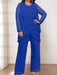 Royal Blue plus size chiffon mother of the bride pantsuit with jacket